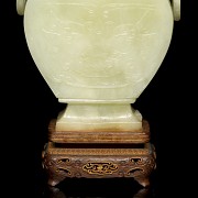 Carved jade vase, 20th century