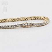 Gold and diamond Rivier bracelet 4.60cts.