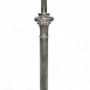 Almazán silver-plated bronze floor lamp, 20th century