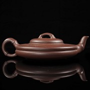 Yixing clay teapot ‘Poem and Bamboo’, mid-20th century