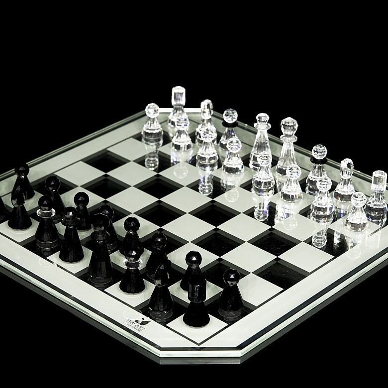 ‘Swarovski’ crystal chess set, 20th century