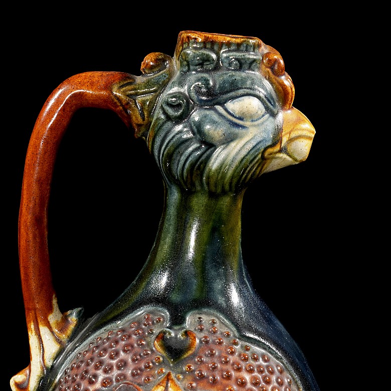 Sancai-glazed ceramic jug ‘Phoenix’, Tang style