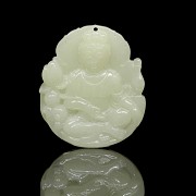 Natural nephrite jade pendant ‘Guanyin’, Qing dynasty