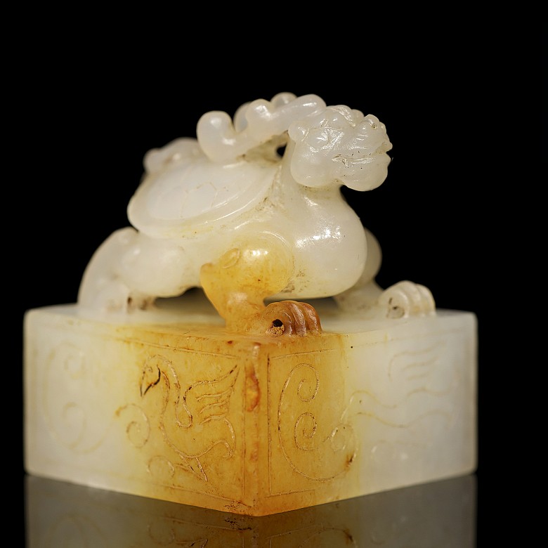 Jade seal with tortoise, Western Han Dynasty