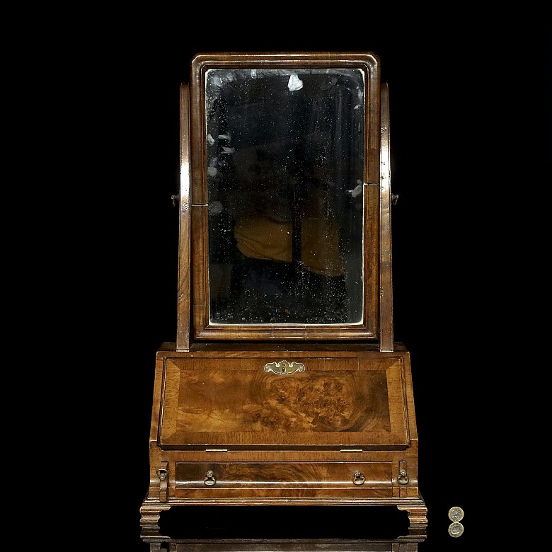 Dressing table mirror with desk, 19th century