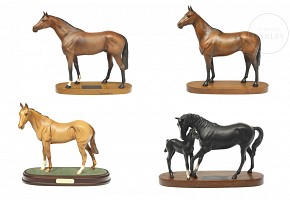 Cuatro caballos England Beswick Porcelain y Royal Doulton England