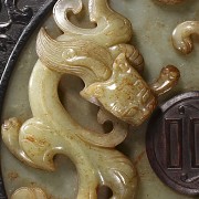 Wood panel with “Bi” jade, Qing dynasty