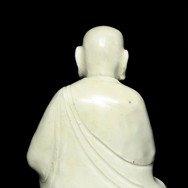 Dingyao ‘Luohan’ porcelain figurine, Qing dynasty