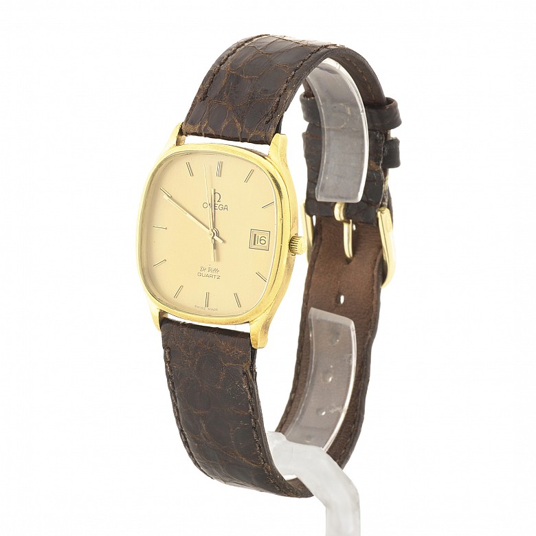 Reloj de caballero, Omega De Ville Quatz, en oro amarillo 18 k