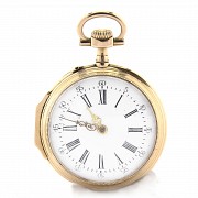 Martinot pocket watch in 14K gold.