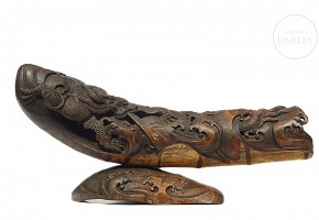 Carved bamboo figure “Dragon”, 20th century