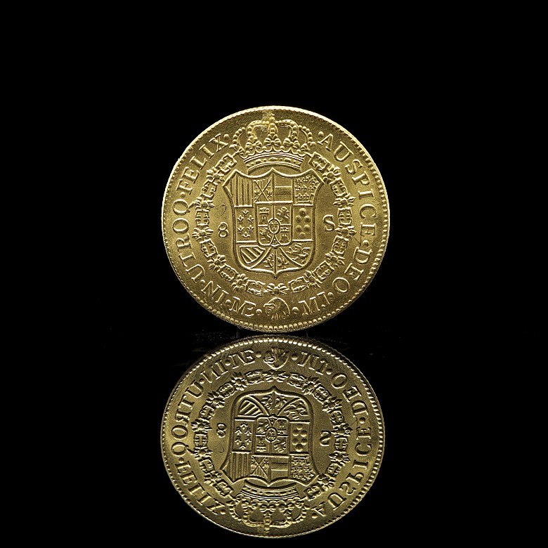 Gold coin ‘King Charles II’ Peru Lima, 18th century