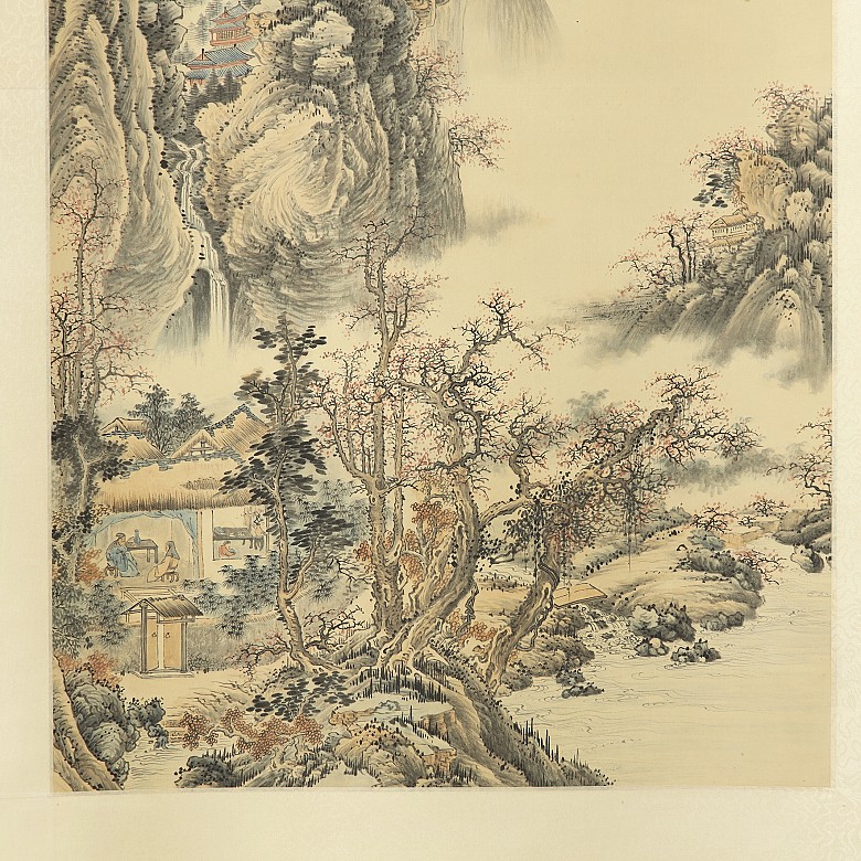 Chinese painting “Home among the mountains”, early 20th century