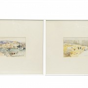 José Esteve Adam (1946) ‘Pair of landscapes’, 1991