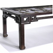 Chinese table with appliqués on the top, 20th century