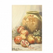 Ramón Miralles Boscá (1940) ‘Still life with pomegranates’