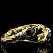 Bracelet ‘Elephants’ made of 18 kt yellow gold and stones