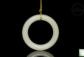 Hetian natural white jade bracelet, Qing Dynasty