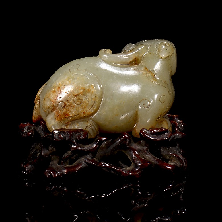 Jade carved “Mythical beast”, Qing dynasty