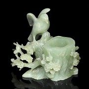 Jade brush cleaning jar, 20th century