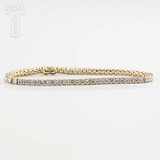 Gold and diamond Rivier bracelet 4.60cts.