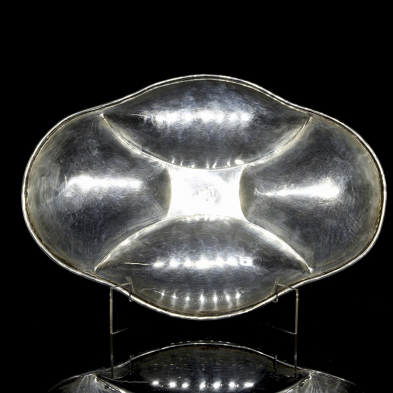 Silver tray, 20th century