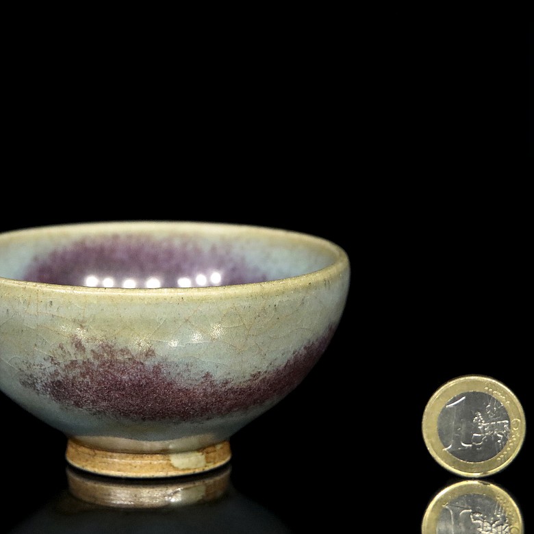 Glazed ceramic cup, Junyao style.