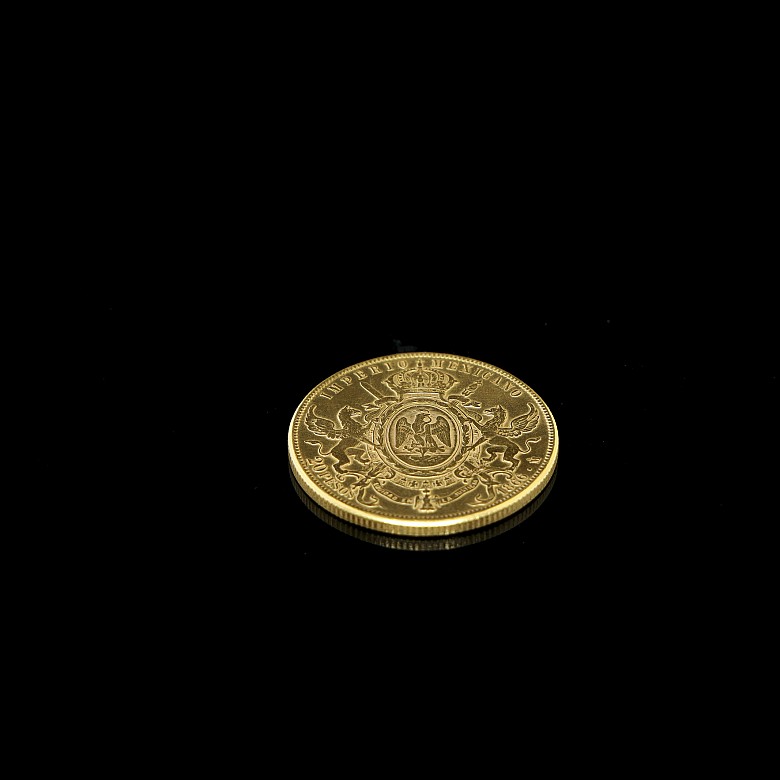 Gold coin ‘Maximilian Emperor’, Mexico 19th century