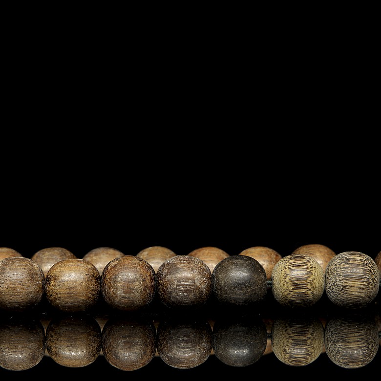 Wooden bead necklace, Qing dynasty