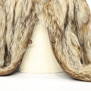 Jacket, stole and collar of white fox