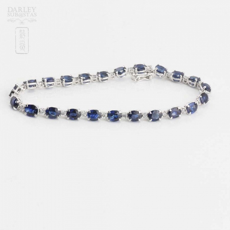 18k gold bracelet with sapphires and diamonds