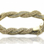 Pulsera trenzada en oro 18 k