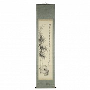 Chinese painting ‘Bamboo and poem’, 20th century