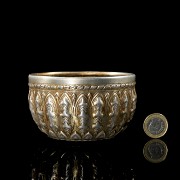 Embossed silver bowl, Qing dynasty