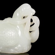 Carved jade figurine ‘Duck and Lotus’, Qing dynasty