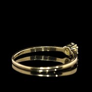 Anillo solitario de oro amarillo 18 k