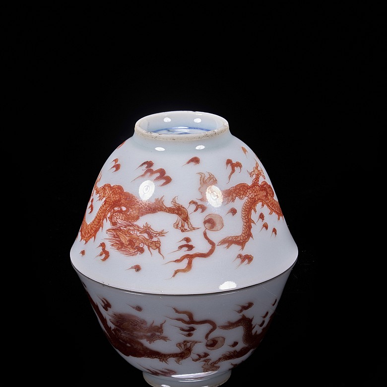 Set of cup and dish ‘Dragons’ Qing dynasty