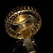 Cufflinks in yellow gold and Mexican coins