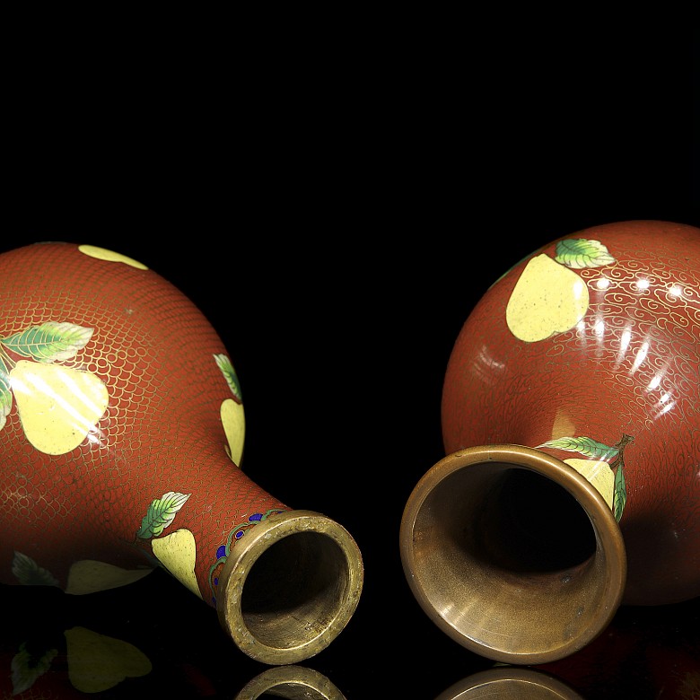 Two cloisonné vases, China, 20th century