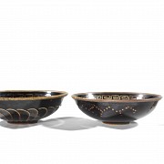 Pair of bowls with sgraffito decoration ‘Lotuses’, Jin dynasty