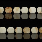 White jade belt plaques, Han Dynasty (206 b.C - 220 a.C)