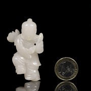 Small carved jade character, 20th century