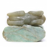 Lot of two jade figurines, 20th century