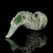 'Leonis and ruyi' jadeite pipe, Qing dynasty