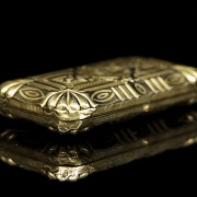 A silver gilded cigarette case, 19th century