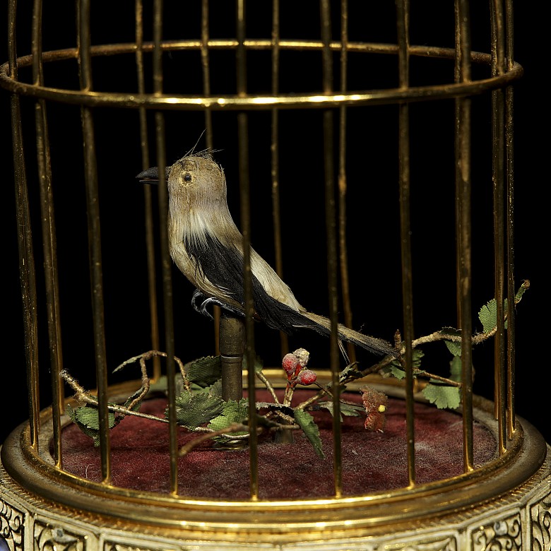 Birdcage with automaton songbird, 19th - 20th century