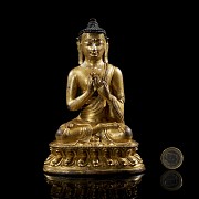 Gilt-bronze figure ‘Shakyamuni Buddha’, Qing dynasty