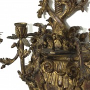 Pareja de grandes candelabros de pared, S.XIX-XX