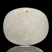 Oval plate with phoenix, jade, Western Han Dynasty