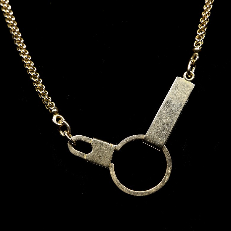 Yellow gold pocket watch chain